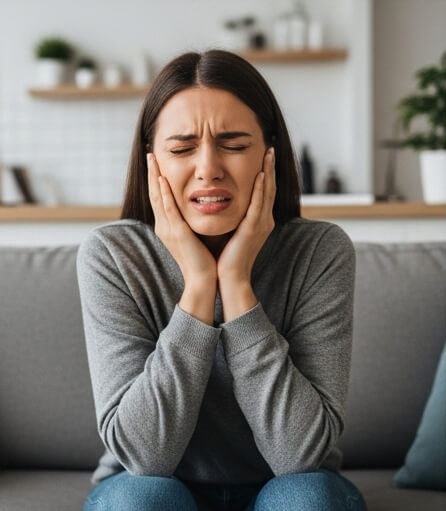 Women image in tooth pain - Emergency dentist Berkhamsted